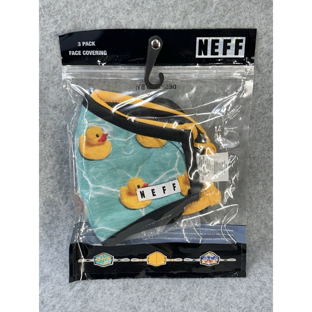 NEFF Face Mask 3 pack Face Covering Reusable 3 Color Print Adjustable Size